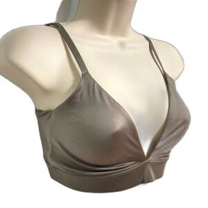 GAP Bralette Satin Triangle New Cashmere Shimmery Womens Large